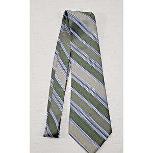 Croft & Barrow Men's Green Striped Neck Tie 3.6"W x 58"L NWT
